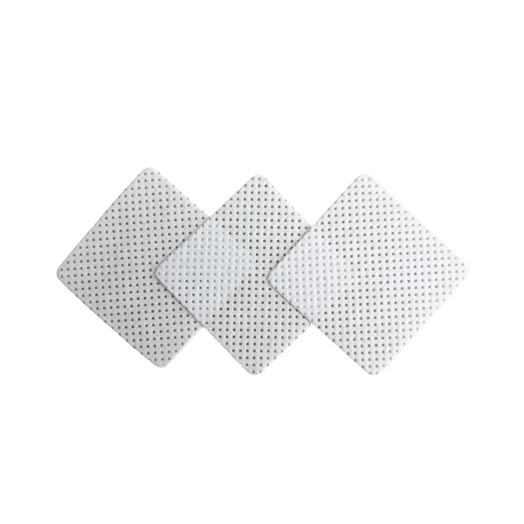 Adhesive nozzle wipes