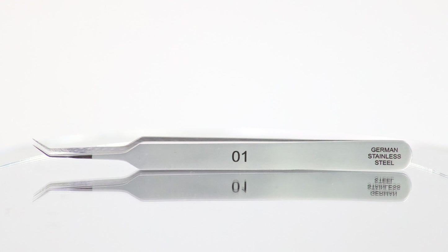 Angled Isolation Lash Extension Tweezer