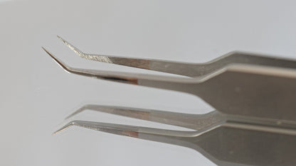 Fiber Tip & Angled Isolation Lash Extension Tweezer Set